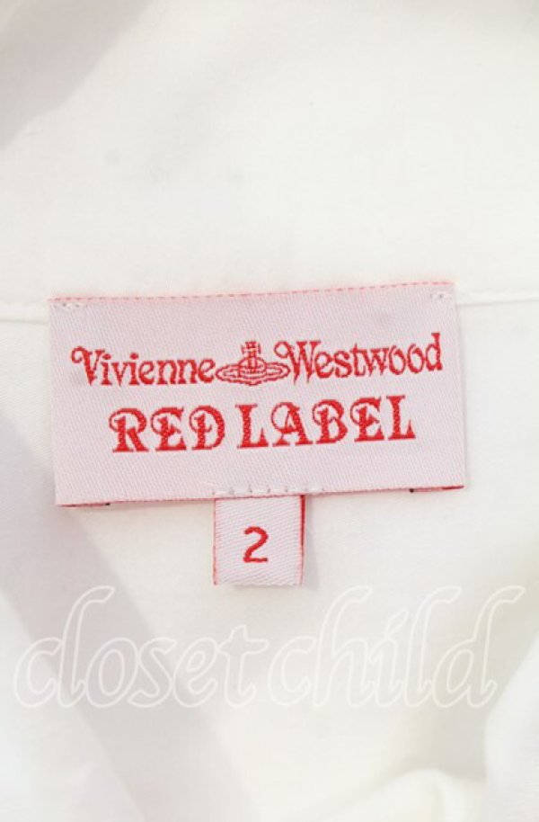 画像6: ヴィヴィアンウエストウッド 中古 / ガーゼプリーツ襟コットンブラウス 2 ホワイト  O-25-11-16-012-bl-YM-OS (6)