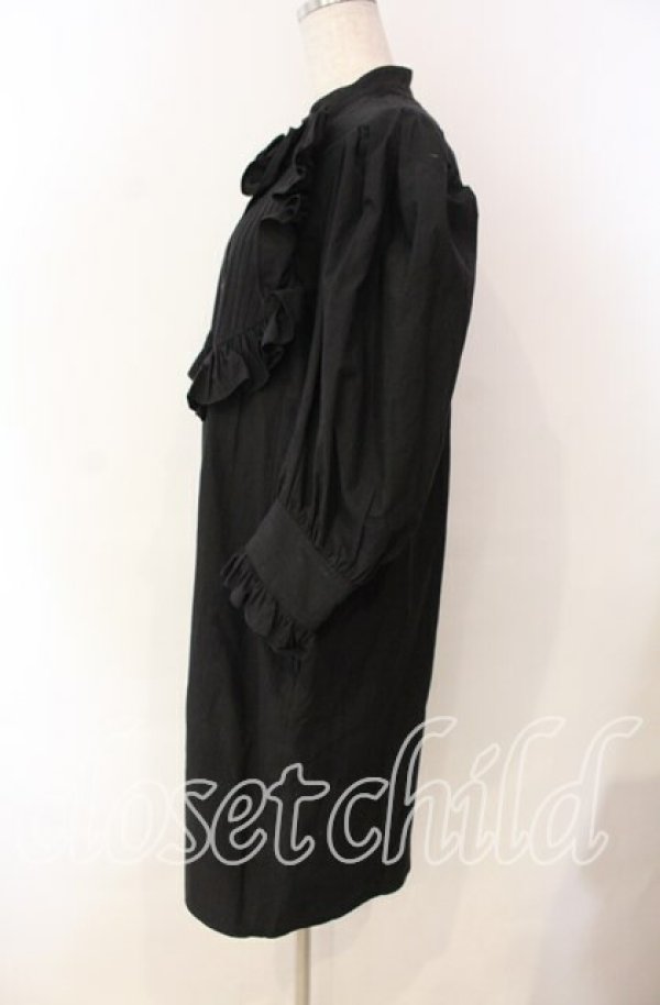 画像5: ヴィヴィアンウエストウッド 中古 / タイプライターワッシャーラブフリルシャツドレス 00 ブラック  O-25-11-16-014-op-YM-OS (5)