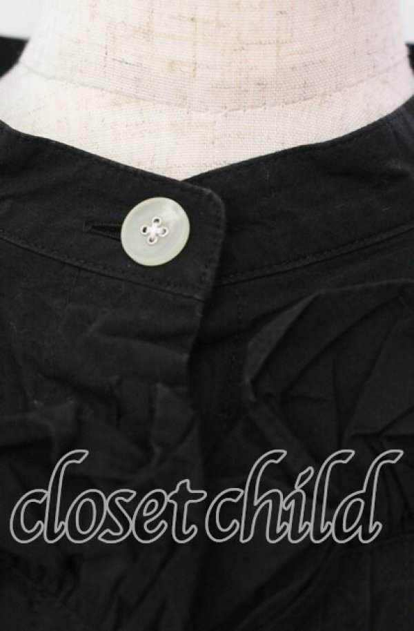 画像3: ヴィヴィアンウエストウッド 中古 / タイプライターハートフリルブラウス 00 ブラック  O-25-11-16-015-bl-YM-OS (3)