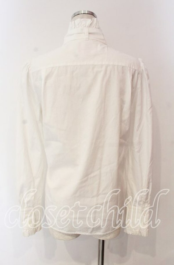 画像4: ヴィヴィアンウエストウッド 中古 / オーブジャガードフリルボウブラウス 01 ホワイト  O-25-11-23-016-bl-YM-OS (4)