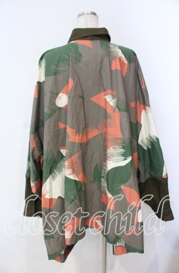 画像5: ヴィヴィアンウエストウッド MAN 中古 / CAMOUFLAGE SQUARE SHIRT（カモフラージュスクエアシャツ）ジャケット  モス  O-25-11-23-002-jc-YM-OS (5)