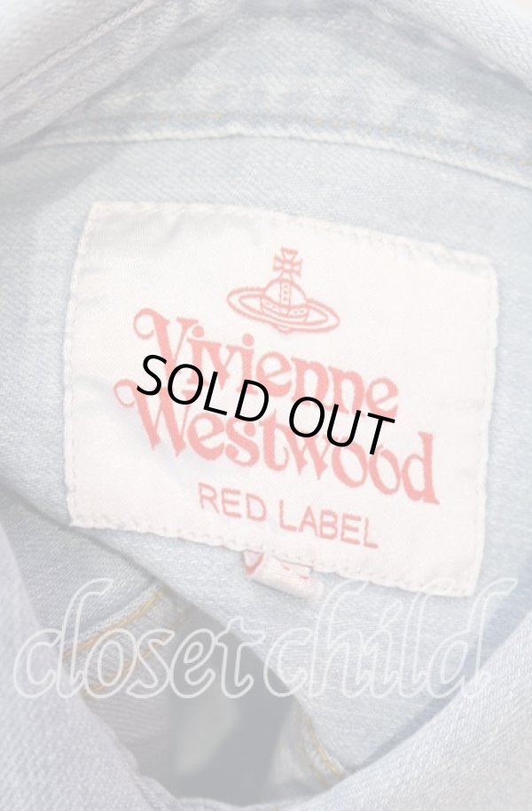 画像7: ヴィヴィアンウエストウッド 中古 / ライトデニムユーズドエフェクトシャツ  ライトインディゴ  O-25-11-23-018-jc-IG-OS (7)