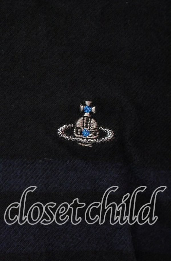 画像2: ヴィヴィアンウエストウッド 中古 / チェックルイスシャツ 50 ネイビー×ブラック  O-25-11-23-019-bl-IG-OS (2)