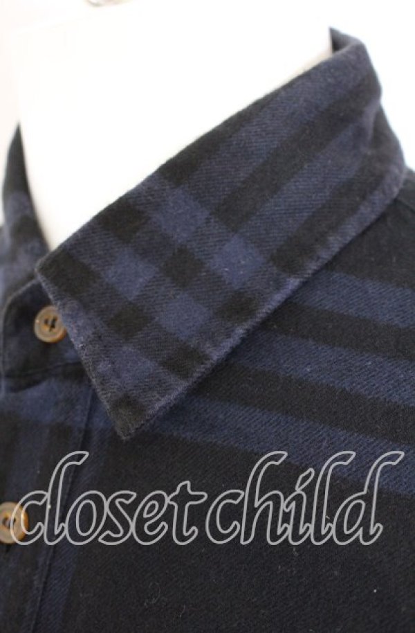画像3: ヴィヴィアンウエストウッド 中古 / チェックルイスシャツ 50 ネイビー×ブラック  O-25-11-23-019-bl-IG-OS (3)