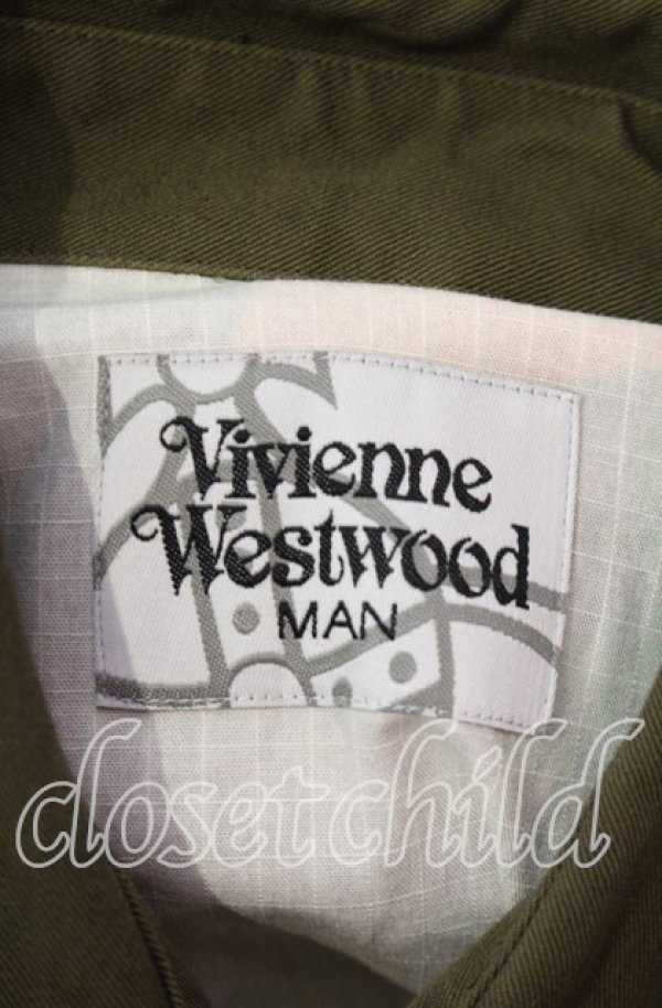 画像6: ヴィヴィアンウエストウッド MAN 中古 / CAMOUFLAGE SQUARE SHIRT（カモフラージュスクエアシャツ）ジャケット  モス  O-25-11-23-002-jc-YM-OS (6)