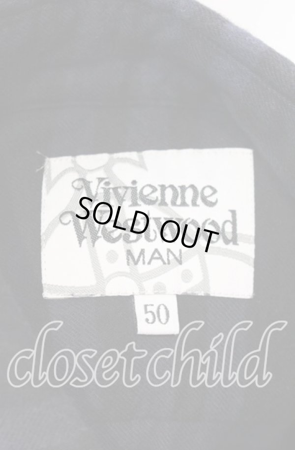 画像6: ヴィヴィアンウエストウッド 中古 / チェックルイスシャツ 50 ネイビー×ブラック  O-25-11-23-019-bl-IG-ZH (6)