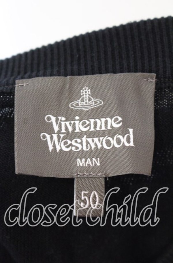 画像6: ヴィヴィアンウエストウッド MAN 中古 / ラウンドネックカーディガン 50 ブラック  O-25-11-23-020-to-IG-OS (6)