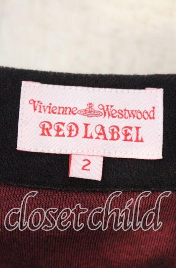 画像5: ヴィヴィアンウエストウッド 中古 / 変形デコルテフレアカットワンピース 2 ブラックｘワイン  O-25-11-23-024-op-YM-OS (5)