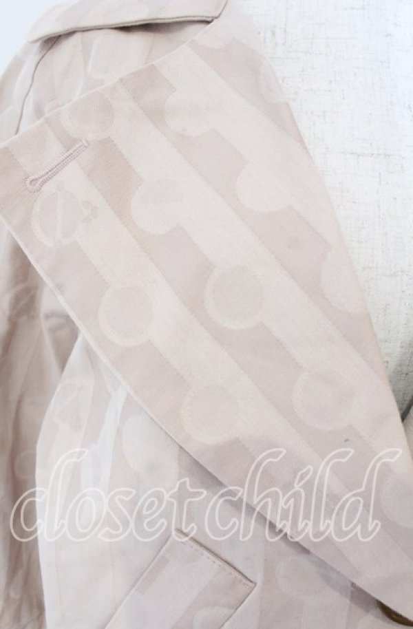 画像3: ヴィヴィアンウエストウッド 中古 / ムーンチャートストライプジャケット 2 ピンクベージュ  O-25-11-23-003-jc-YM-OS (3)