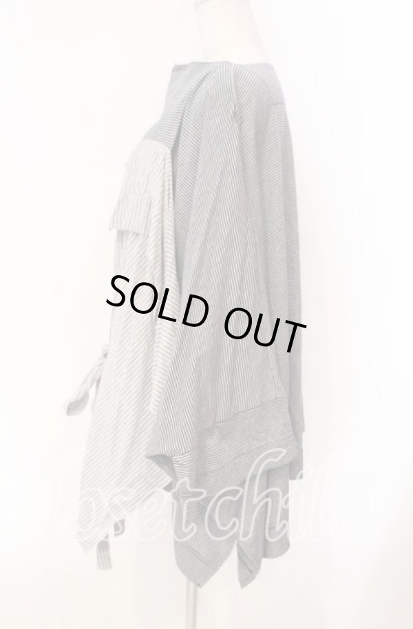 画像3: ヴィヴィアンウエストウッド 中古 / ブロッキングボーダーワイドカットソー 00 グレーｘライトグレー  O-25-11-23-026-to-YM-ZH (3)