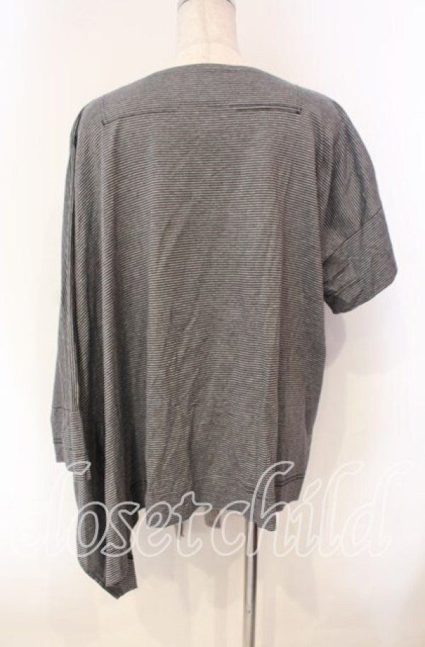 画像4: ヴィヴィアンウエストウッド 中古 / ブロッキングボーダーワイドカットソー 00 グレーｘライトグレー  O-25-11-23-026-to-YM-OS (4)