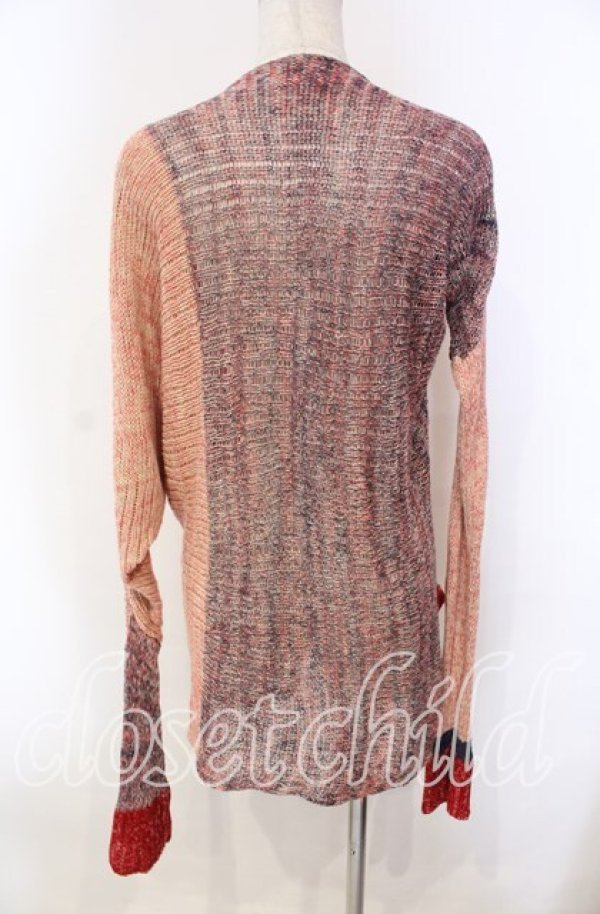 画像4: ヴィヴィアンウエストウッド 中古 / バイカラーローゲージニットカーディガン 2 ピンクベージュ  O-25-11-23-027-to-YM-OS (4)