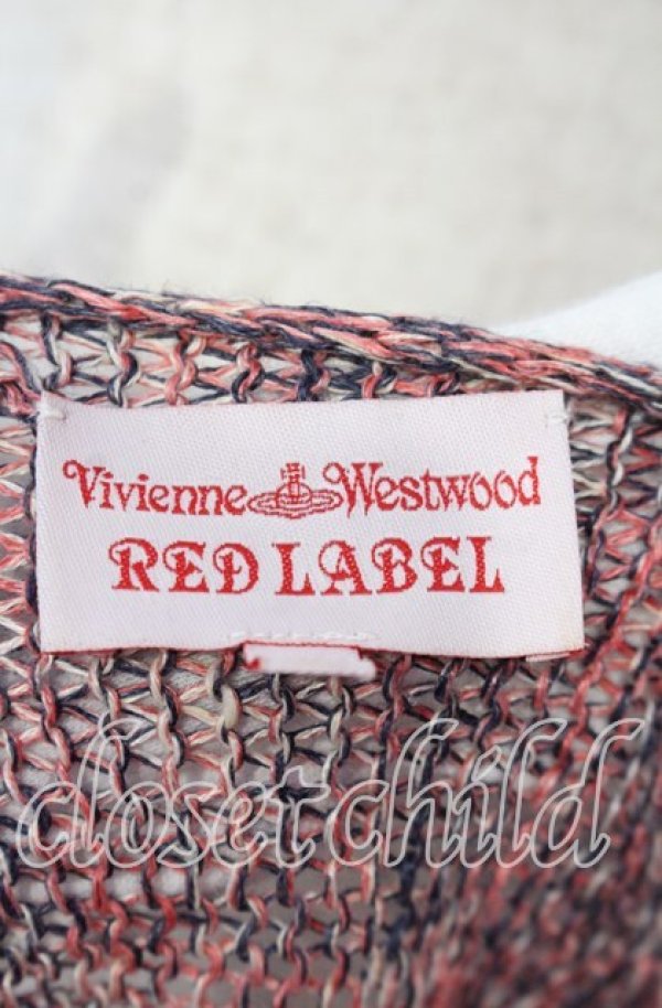 画像5: ヴィヴィアンウエストウッド 中古 / バイカラーローゲージニットカーディガン 2 ピンクベージュ  O-25-11-23-027-to-YM-OS (5)