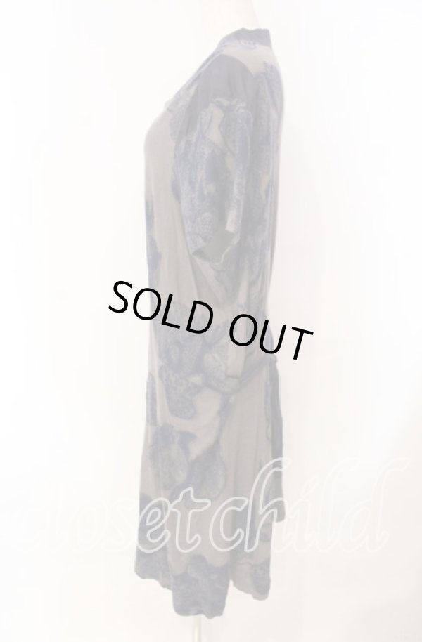 画像4: ヴィヴィアンウエストウッド 中古 / 総柄ニットワンピース 2 チャコール  O-25-11-23-029-op-YM-OS (4)