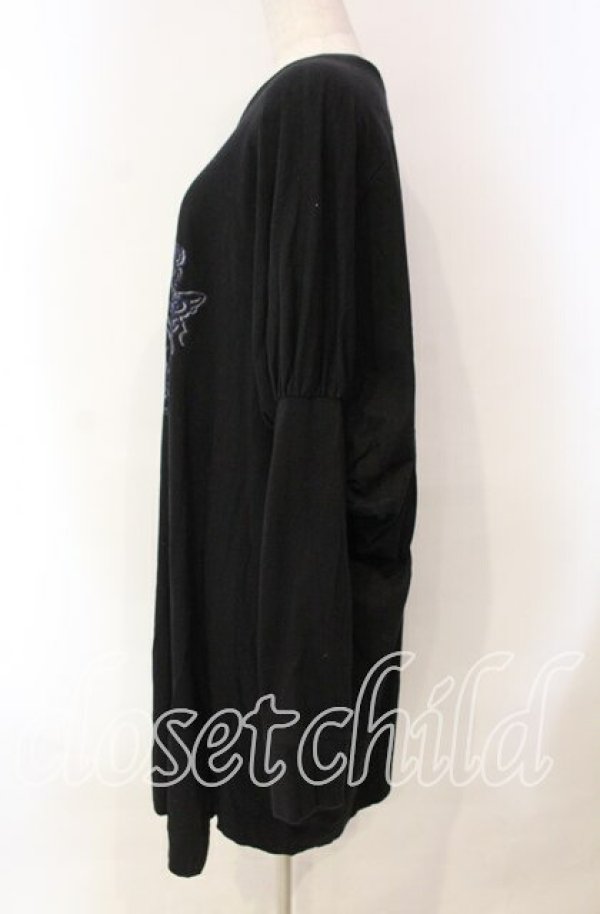 画像3: ヴィヴィアンウエストウッド 中古 / エンブレプリントドルマンBIGカットソー 00 ブラック  O-25-11-23-030-to-YM-OS (3)
