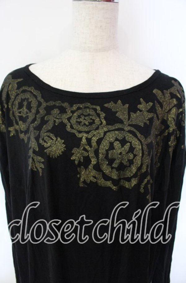 画像2: ヴィヴィアンウエストウッド 中古 / グリッタープリントカットワンピース 2 ブラック  O-25-11-23-031-op-YM-OS (2)