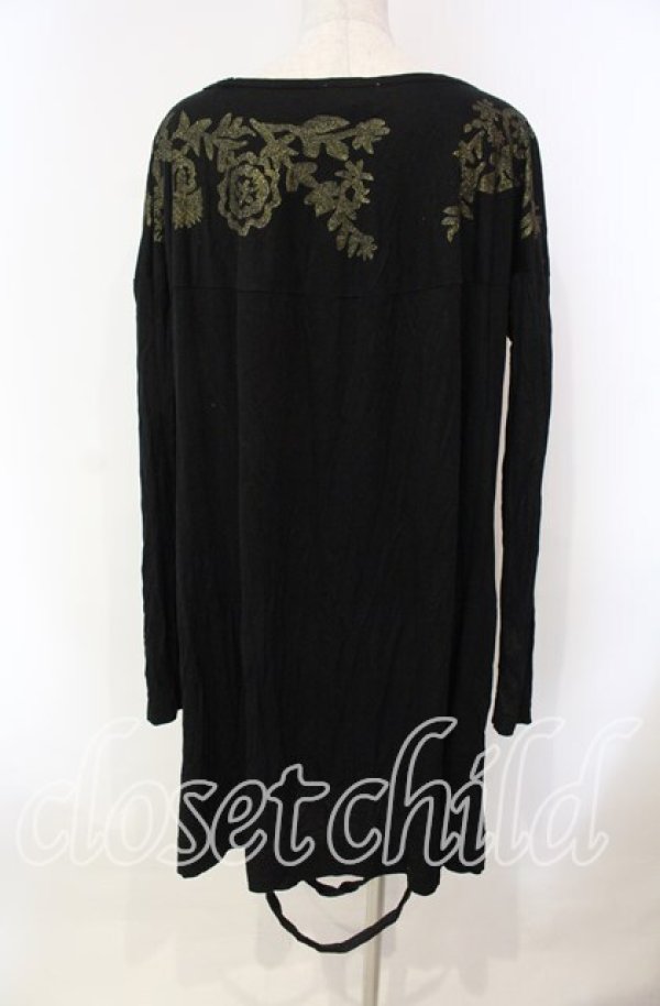 画像4: ヴィヴィアンウエストウッド 中古 / グリッタープリントカットワンピース 2 ブラック  O-25-11-23-031-op-YM-OS (4)