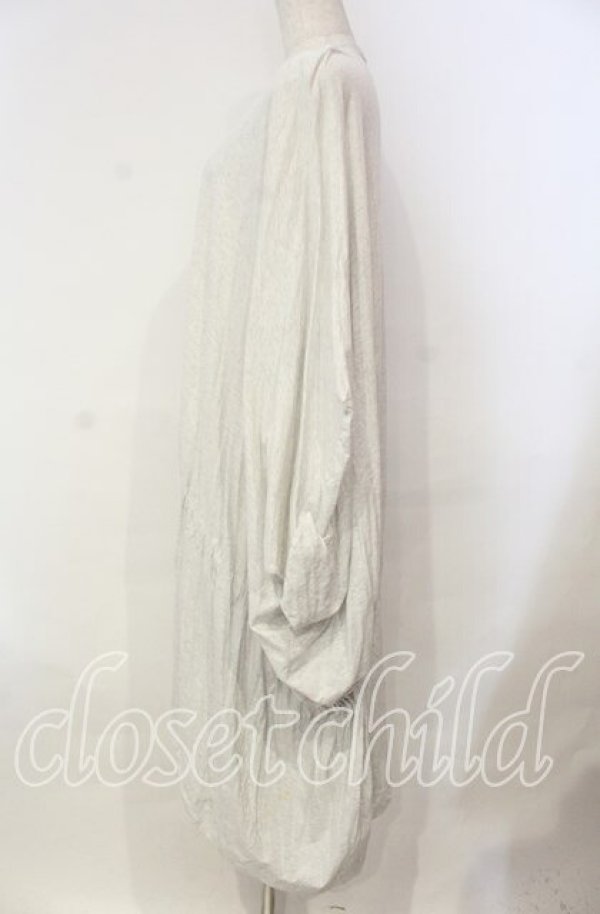 画像3: ANGLOMANIA 中古 / シャーリングバルーンカットワンピース 38 ライトグレー  O-25-11-23-034-to-YM-OS (3)