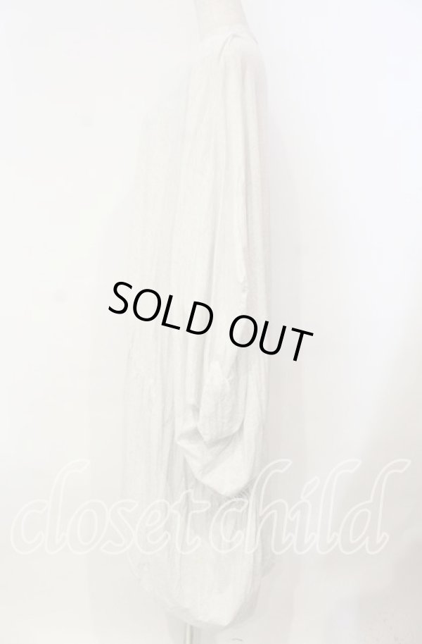 画像3: ANGLOMANIA 中古 / シャーリングバルーンカットワンピース 38 ライトグレー  O-25-11-23-034-to-YM-ZH (3)