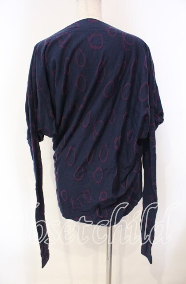 画像4: ヴィヴィアンウエストウッド 中古 / CHOICE レオリングス変形カットソー 2 ネイビーｘパープル  O-25-11-23-036-to-YM-OS (4)