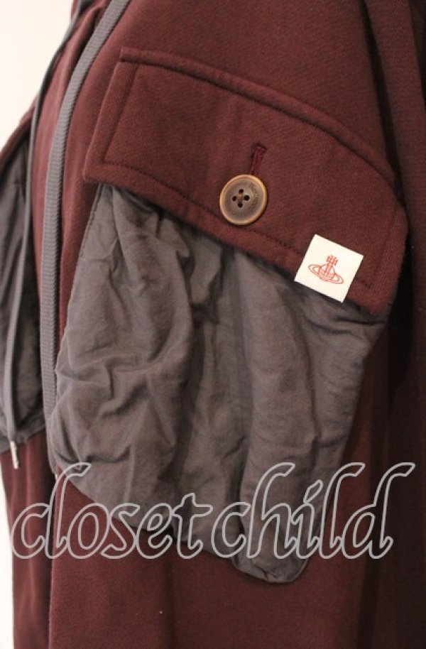 画像3: ヴィヴィアンウエストウッド 中古 / ビッグシルエットフーディ 00 ボルドー  O-25-11-23-004-co-YM-OS (3)