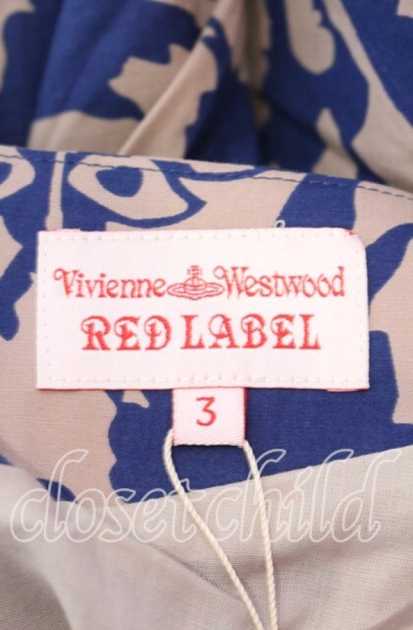 画像6: ヴィヴィアンウエストウッド 中古 / リーフオーブドレープスカート 3 ネイビーｘベージュ  O-25-11-23-038-sk-YM-OS (6)