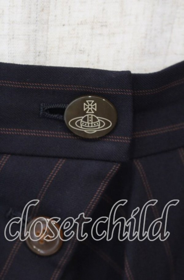 画像2: ヴィヴィアンウエストウッド 中古 / 変形サルエルパンツ 3 ネイビーｘパープル  O-25-11-23-041-pa-YM-OS (2)