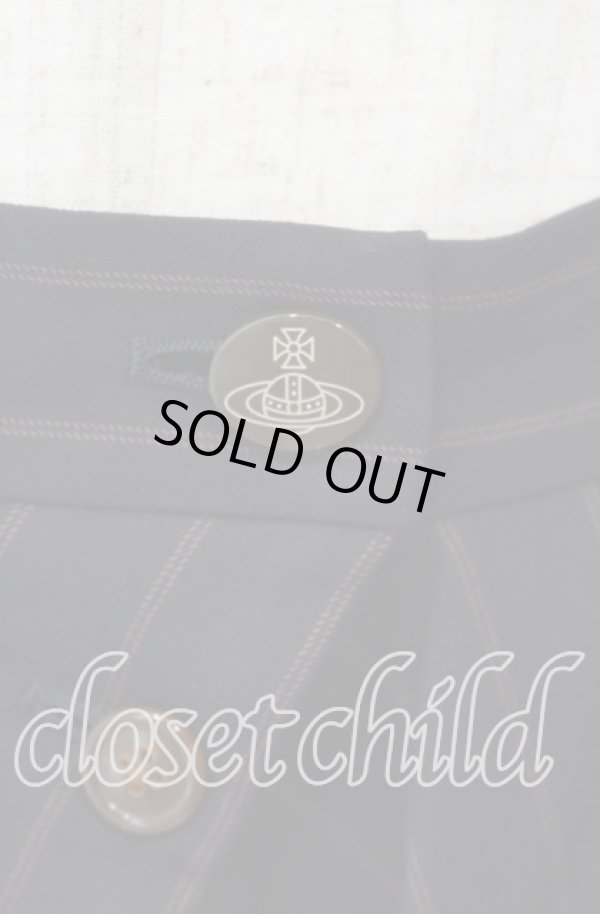 画像2: ヴィヴィアンウエストウッド 中古 / 変形サルエルパンツ 3 ネイビーｘパープル  O-25-11-23-041-pa-YM-OS (2)