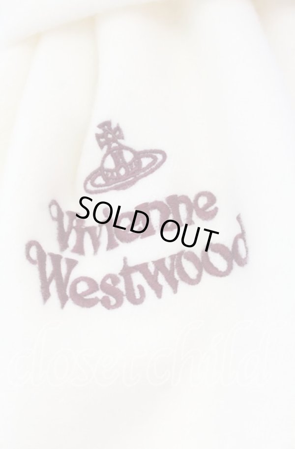 画像2: ヴィヴィアンウエストウッド 中古 / エンブロイダリーロゴマフラー  ホワイト  O-25-11-23-043-gd-YM-OS (2)