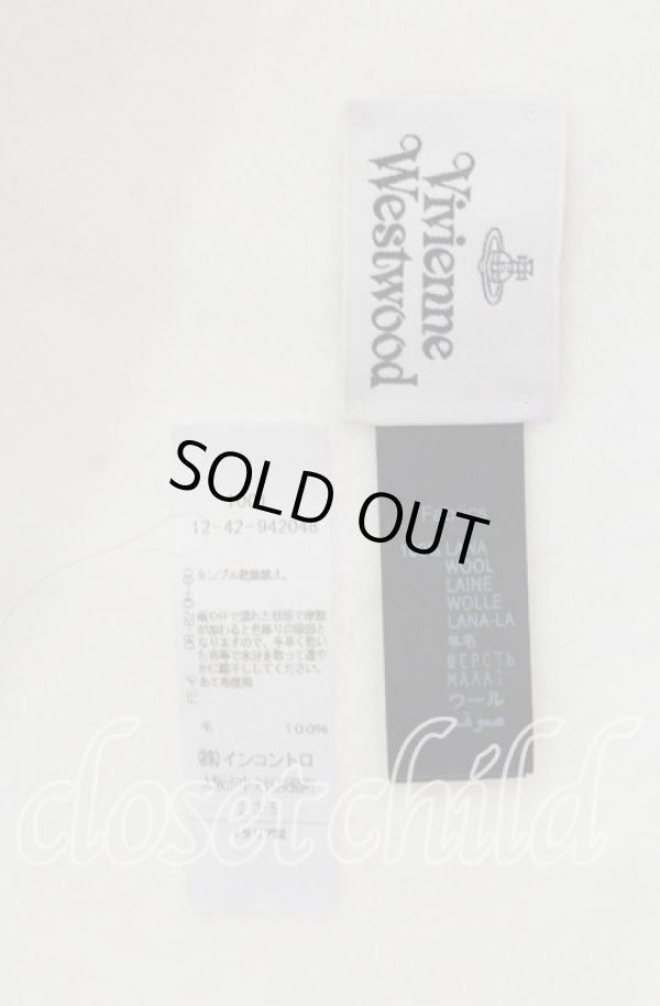 画像4: ヴィヴィアンウエストウッド 中古 / エンブロイダリーロゴマフラー  ホワイト  O-25-11-23-043-gd-YM-OS (4)