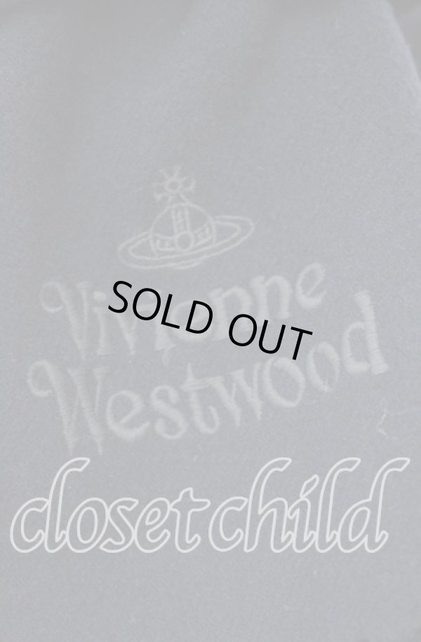 画像2: ヴィヴィアンウエストウッド 中古 / 単色オーブ刺繍マフラー  グリーン  O-25-11-23-045-gd-YM-OS (2)