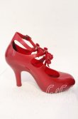 画像5: ヴィヴィアンウエストウッド×Melissa 中古 / ボウ3ストラップエレベーテッドシューズ JPN24.5 EUR39 ラメレッド  O-25-11-23-047-sh-IG-OS (5)