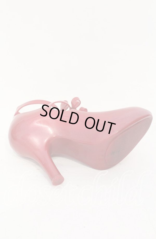 画像6: ヴィヴィアンウエストウッド×Melissa 中古 / ボウ3ストラップエレベーテッドシューズ JPN24.5 EUR39 ラメレッド  O-25-11-23-047-sh-IG-OS (6)