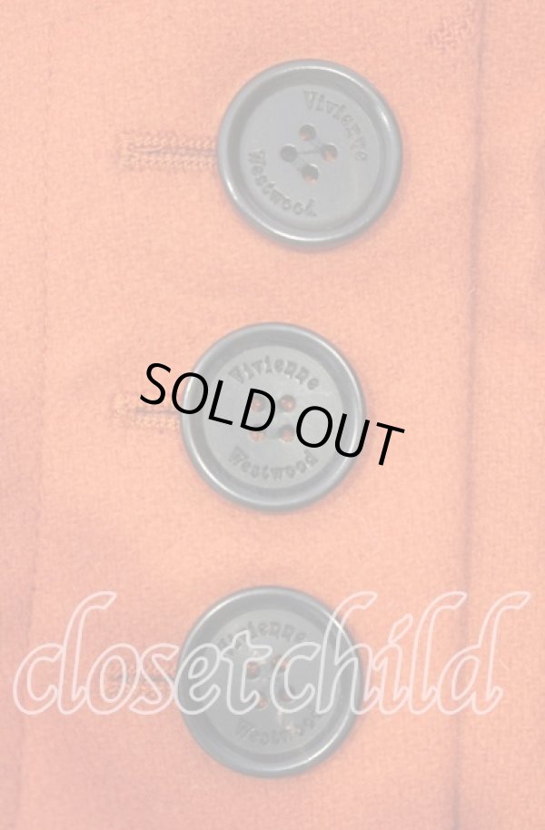 画像2: ヴィヴィアンウエストウッド 中古 / WILMA WRAP COAT コート 38 ダークオレンジ  O-25-11-23-005-co-IG-ZH (2)