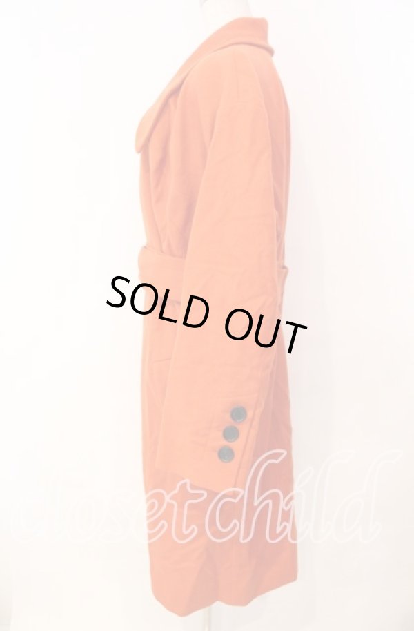 画像4: ヴィヴィアンウエストウッド 中古 / WILMA WRAP COAT コート 38 ダークオレンジ  O-25-11-23-005-co-IG-ZH (4)