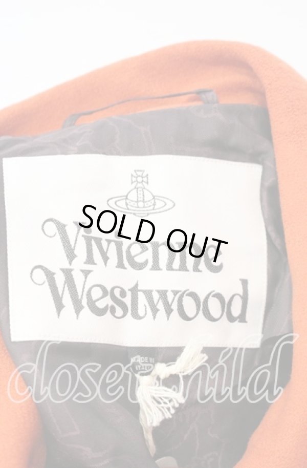 画像6: ヴィヴィアンウエストウッド 中古 / WILMA WRAP COAT コート 38 ダークオレンジ  O-25-11-23-005-co-IG-ZH (6)