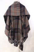 画像4: ヴィヴィアンウエストウッド 中古 / タータンケープコート O/S ネイビーｘグレー  O-25-11-23-006-co-YM-OS (4)