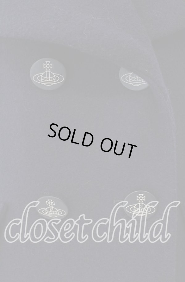 画像2: ヴィヴィアンウエストウッド 中古 / ウールメルトンラブコート M ネイビー  O-25-11-23-007-co-YM-OS (2)