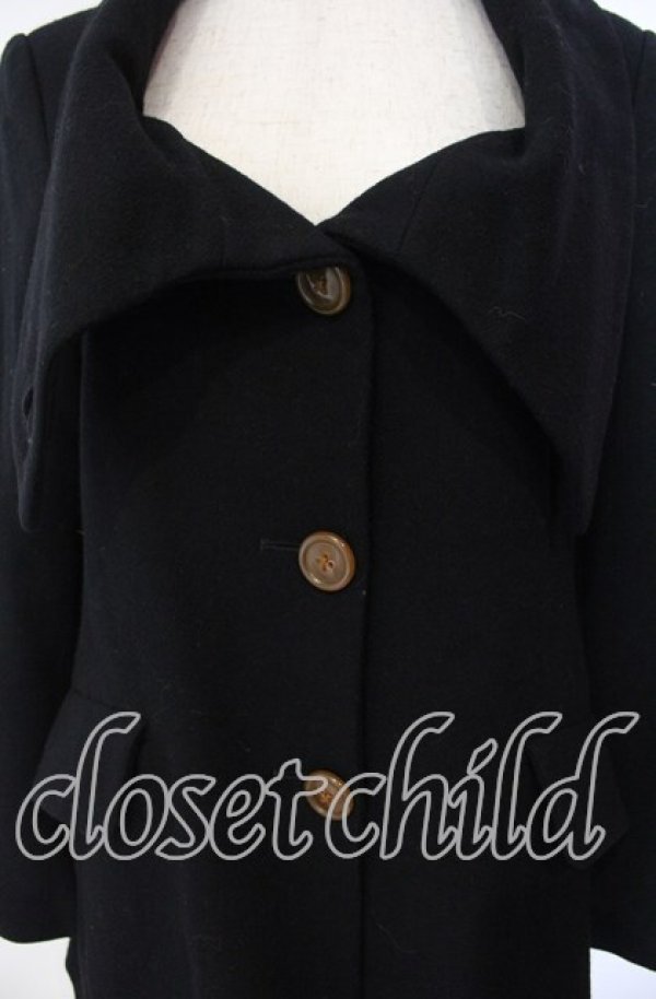 画像2: ヴィヴィアンウエストウッド 中古 / 変形コート 3 ブラック  O-25-11-23-008-jc-YM-OS (2)