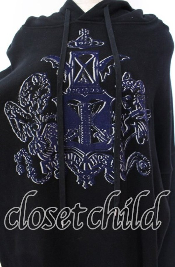 画像2: ヴィヴィアンウエストウッド 中古 / エンブレムパーカーワンピース 00 ブラック  O-25-11-23-010-op-YM-OS (2)