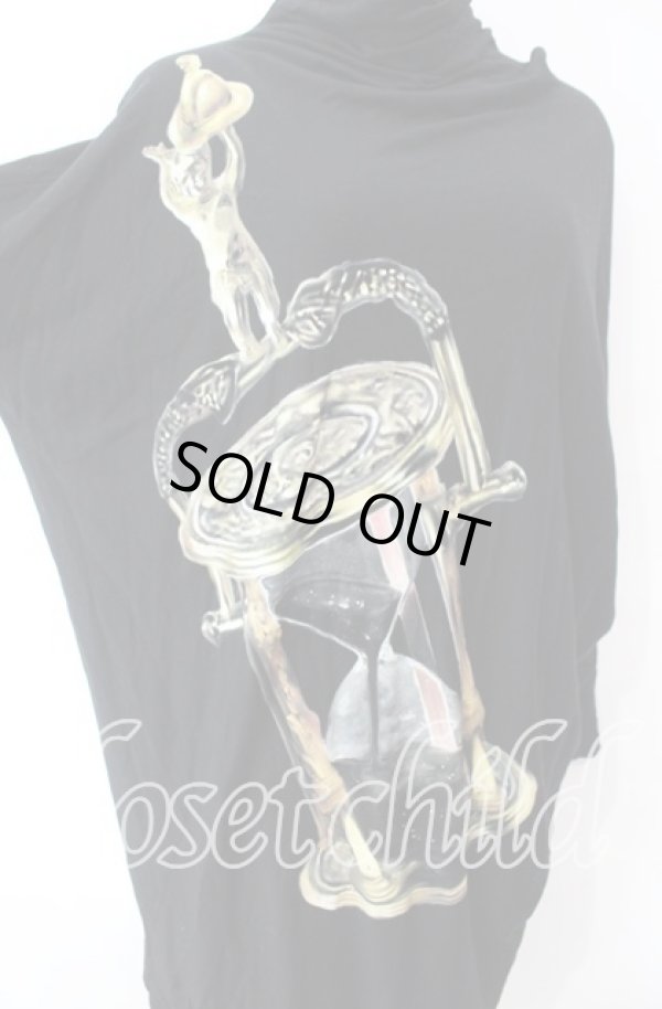 画像2: ヴィヴィアンウエストウッド 中古 / 砂時計プリントカットワンピース 2 ブラック  O-25-11-23-011-op-YM-ZH (2)