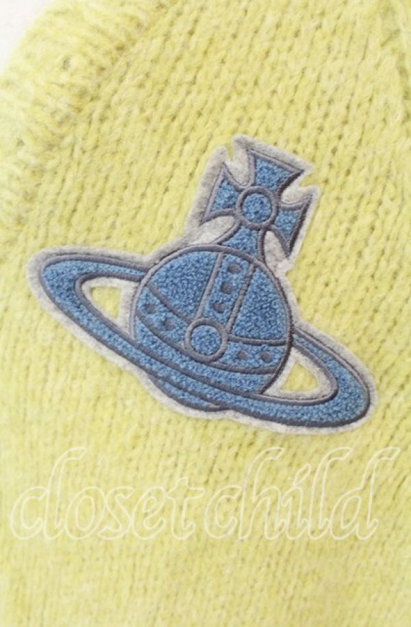 画像2: ヴィヴィアンウエストウッド 中古 / フラッフィーニットVネックカーディガン 00 イエロー  O-25-11-23-013-to-IG-OS (2)