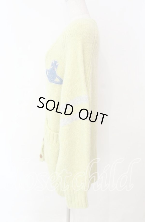 画像3: ヴィヴィアンウエストウッド 中古 / フラッフィーニットVネックカーディガン 00 イエロー  O-25-11-23-013-to-IG-OS (3)