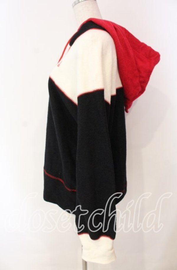 画像3: ヴィヴィアンウエストウッド 中古 / 圧縮ブークレーカラーブロックフーディー  ホワイト×ブラック×レッド  O-25-11-23-015-to-IG-OS (3)