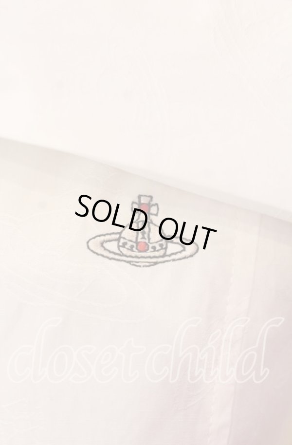 画像2: ヴィヴィアンウエストウッド 中古 / オーブジャガードフリルボウブラウス 01 ホワイト  O-25-11-23-016-bl-YM-OS (2)