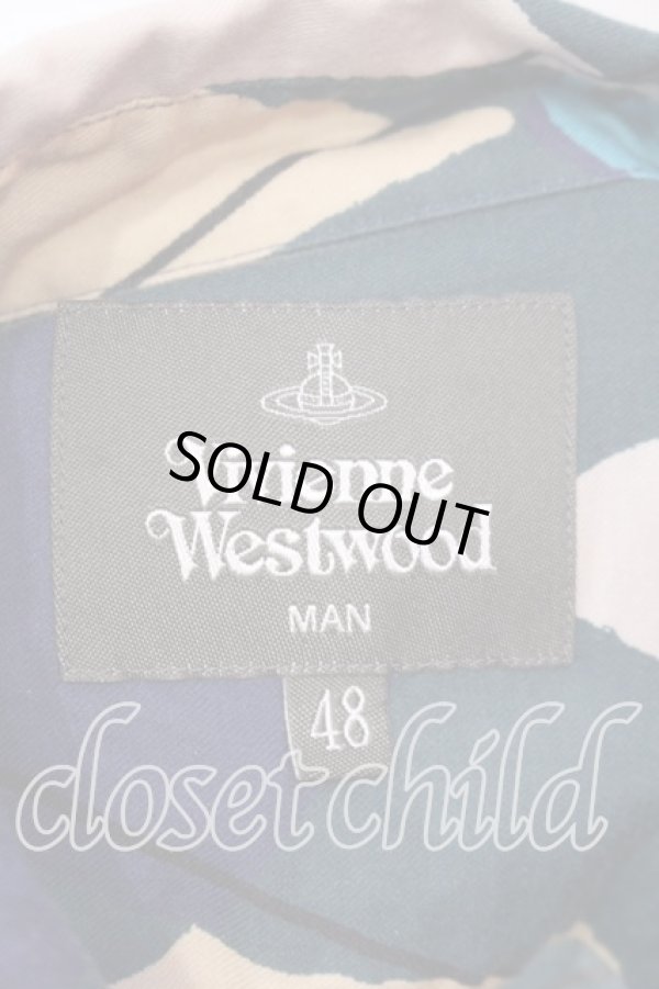 画像5: ヴィヴィアンウエストウッド MAN 中古 / HARLEQUINクラシックシャツ 48 グリーン  O-25-12-14-015-bl-YM-ZH (5)