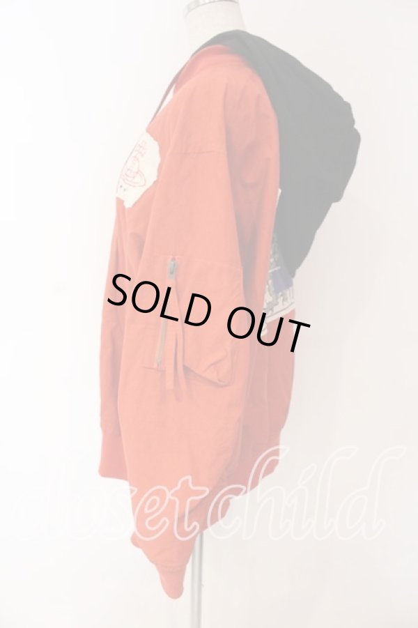 画像5: ヴィヴィアンウエストウッド 中古 / ミリタリーパッチフードジャケット 00 オレンジ  O-25-12-14-017-jc-YM-OS (5)