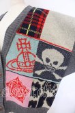 画像3: ヴィヴィアンウエストウッド 中古 / パッチワークチャンキーニット 00 グレーｘマルチ  O-25-12-14-018-to-YM-OS (3)