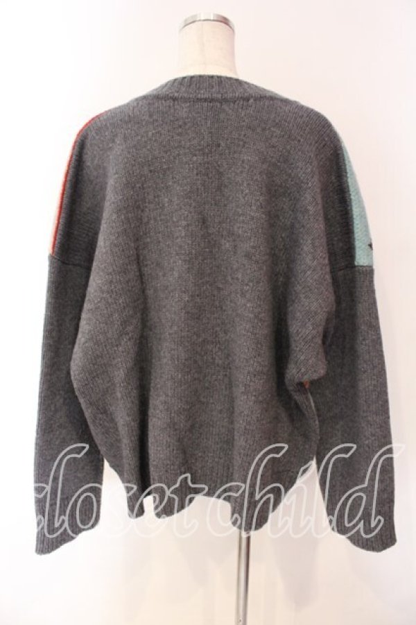 画像5: ヴィヴィアンウエストウッド 中古 / パッチワークチャンキーニット 00 グレーｘマルチ  O-25-12-14-018-to-YM-OS (5)