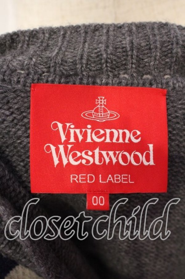 画像6: ヴィヴィアンウエストウッド 中古 / パッチワークチャンキーニット 00 グレーｘマルチ  O-25-12-14-018-to-YM-OS (6)